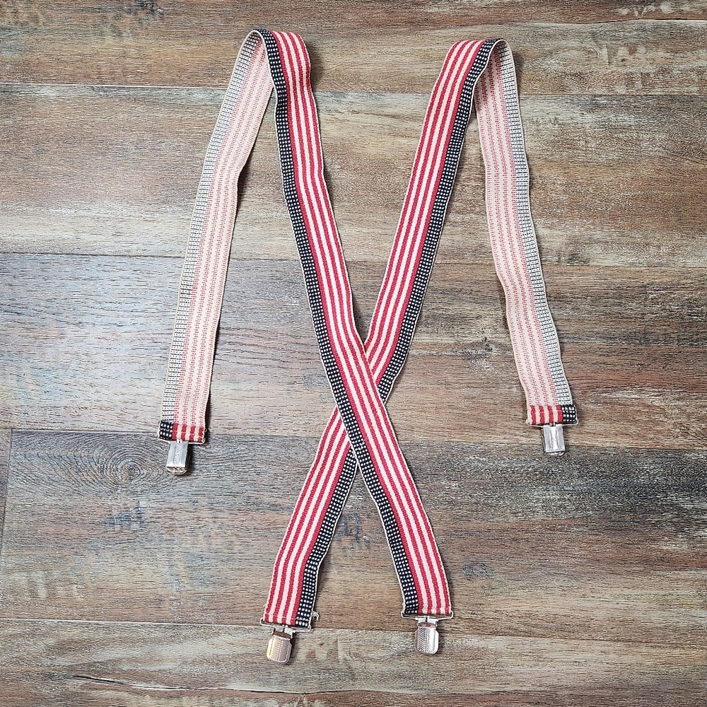 Pelican USA Vintage Red White & Blue Men's Suspenders.